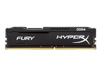 HyperX FURY - DDR4 - 8 Go: 2 x 4 Go - DIMM 288 broches - 2400 MHz / PC4-19200 - CL15 - 1.2 V - mémoire sans tampon - non ECC - noir HX424C15FBK2/8