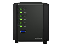 Synology Disk Station DS416slim - Serveur NAS - 4 Baies - SATA 6Gb/s - RAID 0, 1, 5, 6, 10, JBOD - RAM 512 Mo - Gigabit Ethernet - iSCSI DS416SLIM