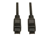 Tripp Lite 10ft Hi-Speed FireWire IEEE Cable-800Mbps with Gold Plated Connectors 9pin/9pin M/M 10' - Câble IEEE 1394 - FireWire 800 (M) pour FireWire 800 (M) - 3 m - moulé - noir F015-010