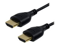 StarTech.com Câble slim - HDMI vers HDMI avec Ethernet - Ultra HD 4k x 2k - 7,6 m (HDMIMM3HSS) - HDMI avec câble Ethernet - HDMI (M) pour HDMI (M) - 91 cm - noir - pour P/N: SV431DHD4KU, SV431HDU3A2 HDMIMM3HSS