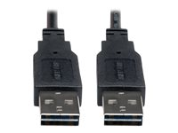 Tripp Lite 6ft USB 2.0 High Speed Reversible Connector Cable Universal M/M 6' - Câble USB - USB (M) pour USB (M) - USB 2.0 - 1.8 m - moulé - noir UR020-006