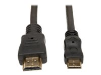 Tripp Lite 10ft HDMI to Mini HDMI Cable with Ethernet Digital Video / Audio Adapter Converter M/M 10' - HDMI avec câble Ethernet - HDMI mâle pour HDMI mini mâle - 3.05 m - double blindage - noir P571-010-MINI