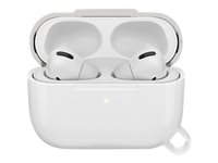 OtterBox Ispra Series - Étui pour écouteurs sans fil - polycarbonate, alliage de zinc, élastomère thermoplastique (TPE) - gris cristal lune - pour Apple AirPods Pro 77-65498