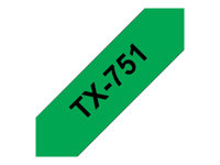 Brother - Noir, vert - Rouleau (2,4 cm) 1 rouleau(x) étiquettes TX751