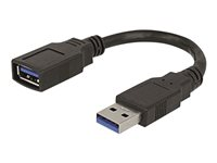 Targus - Rallonge de câble USB - USB type A (F) pour USB type A (M) - USB 3.0 - 15 cm - noir ACC997EUX