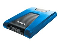 ADATA DashDrive Durable HD650 - Disque dur - 2 To - externe (portable) - 2.5" - USB 3.1 - AES 256 bits - bleu AHD650-2TU31-CBL