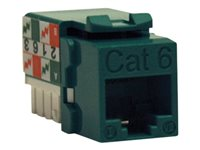 Tripp Lite Cat6/Cat5e 110 Punch Down Keystone Jack - Prise modulaire - RJ-45 - vert N238-001-GN