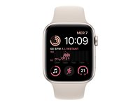 Apple Watch SE (GPS) - 2e génération - 44 mm - aluminium droit - montre intelligente avec bande sport - fluoroélastomère - droit - taille du bracelet : Normal - 32 Go - Wi-Fi, Bluetooth - 32.9 g MNJX3NF/A