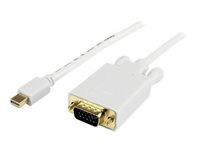StarTech.com Adaptateur Mini DisplayPort vers VGA - Câble Actif Vidéo Display Port Mâle vers VGA Mâle pour Apple Mac ou PC - Blanc 4,5m - Convertisseur vidéo - VGA - DisplayPort - blanc MDP2VGAMM15W