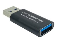 DLH - Adaptateur USB - USB type A (M) pour USB type A (F) - 5 A - bloqueur de données - noir DY-TU5071