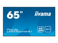 iiyama ProLite LH6550UHS-B1 - Classe de diagonale 65" (65" visualisable) écran LED - signalisation numérique - 4K UHD (2160p) 3840 x 2160 - noir mat LH6550UHS-B1