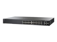 Cisco Small Business Smart SG200-26P - Commutateur - Géré - 24 x 10/100/1000 + 2 x SFP Gigabit combiné - Ordinateur de bureau, Montable sur rack - PoE (100 W) SLM2024PT-EU