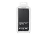 Samsung Neon Flip Cover EF-FA530 - Étui à rabat pour téléphone portable - noir - pour Galaxy A8 (2018) EF-FA530PBEGWW
