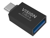 Vision Professional - Adaptateur USB - 24 pin USB-C (M) pour USB type A (F) - USB 3.0 - noir TC-USBC3A/BL