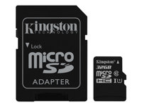 Kingston Canvas Select - Carte mémoire flash (adaptateur microSDHC - SD inclus(e)) - 32 Go - UHS Class 1 / Class10 - microSDHC UHS-I SDCS/32GB