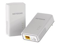 NETGEAR Powerline PL1000 - Kit d'adaptation pour courant porteur - GigE, HomePlug AV (HPAV) 2.0 - Branchement mural (pack de 2) PL1000-100PES