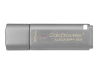 Kingston DataTraveler Locker+ G3 - Clé USB - chiffré - 16 Go - USB 3.0 DTLPG3/16GB