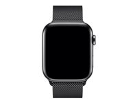 Apple 44mm Milanese Loop - Bracelet de montre pour montre intelligente - 150 - 200 mm - noir spatial - pour Watch (42 mm, 44 mm) MTU52ZM/A