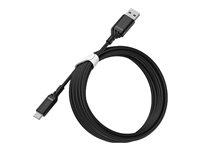 OtterBox Standard - Câble USB - USB (M) pour 24 pin USB-C (M) - USB 2.0 - 3 m - noir 78-52538