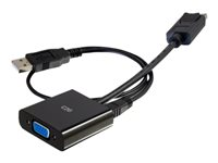 C2G 8in DisplayPort Male to VGA + Audio Female Active Adapter Converter - Black - Convertisseur vidéo - DisplayPort - VGA - noir 84682