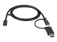 StarTech.com Câble USB-C avec Adaptateur USB-A 1m - Câble Hybride 2-en-1 USB C avec USB-A - USB-C vers USB-C (10Gbps/100W PD) - USB-A vers USB-C (5Gbps) - Idéal pour Dock Hybride (USBCCADP) - Câble USB - 24 pin USB-C (M) pour 24 pin USB-C (M) - 1 m - Alimentation USB (100 W) - pour P/N: DKM30CHDPD, DKM30CHDPDUE USBCCADP