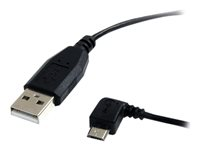 StarTech.com Câble USB 2.0 A vers Micro B coudé à angle gauche de 30 cm - Cordon USB vers Micro USB - Mâle / Mâle - Noir - Câble USB - USB (M) pour Micro-USB de type B (M) - USB 2.0 - 30 cm - connecteur à 90°, connecteur à angle gauche - noir - pour P/N: USB2PCARBK, USB2PCARBKS, USBEXTAA10BK, USBEXTAA6BK, USBLT2PCARW, USBUB2PCARB UUSBHAUB1LA