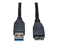 Tripp Lite 6ft USB 3.0 SuperSpeed Device Cable USB-A Male to USB Micro-B Male Black 6' - Câble USB - Micro-USB Type B (M) pour USB type A (M) - USB 3.0 - 1.83 m - noir U326-006-BK