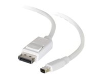 C2G 3m Mini DisplayPort to DisplayPort Adapter Cable 4K UHD - White - Câble DisplayPort - Mini DisplayPort (M) pour DisplayPort (M) - 3 m - blanc 84299