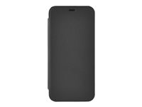 Bigben Connected folio case - Protection à rabat pour téléphone portable - cuir synthétique - noir, transparent - pour Samsung Galaxy S10 CRYSTALGS10