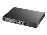 Zyxel GS2210-8HP - Commutateur - Géré - 8 x 10/100/1000 (PoE+) + 2 x SFP Gigabit combiné - de bureau, Montable sur rack - PoE+ (180 W) GS2210-8HP-EU0101F