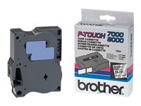 Brother TX151 - Noir sur transparent - Rouleau (2,4 cm x 8 m) 1 cassette(s) ruban laminé - pour P-Touch PT-7000, PT-8000, PT-PC TX151
