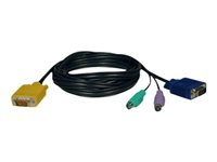 Tripp Lite 6ft PS/2 Cable Kit for KVM Switch 3-in-1 B020-008 / 16 & B022 KVMs 6' - Câble clavier / vidéo / souris (KVM) - PS/2, HD-15 (VGA) (M) pour HD-15 (VGA) (M) - 1.8 m P774-006