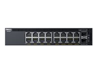Dell Networking X1018P - Commutateur - C2+ - Géré - 16 x 10/100/1000 + 2 x Gigabit SFP - PoE (240 W) 210-AEIL
