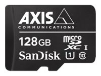 AXIS Surveillance - Carte mémoire flash (adaptateur microSDXC vers SD inclus(e)) - 128 Go - UHS-I U1 / Class10 - microSDXC UHS-I - noir - pour AXIS D3110, M3085, M3086, M4308, M5075, P3818, Q1656, Q1715, Q1942, Q6100; P37 Series 01491-001
