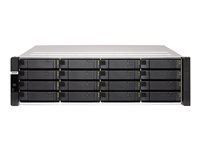 QNAP ES1686DC - Serveur NAS - 16 Baies - rack-montable - SAS 12Gb/s - RAID RAID 0, 1, 5, 6, 10, JBOD, disque de réserve 5, 6 disques de secours, disque de réserve 10, disque de réserve 1 - RAM 128 Go - Gigabit Ethernet / 10 Gigabit Ethernet - iSCSI support - 3U ES1686DC-2142IT-128G