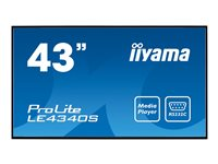 iiyama ProLite LE4340S-B1 - Classe de diagonale 43" écran LCD rétro-éclairé par LED - signalisation numérique - 1080p 1920 x 1080 - noir LE4340S-B1