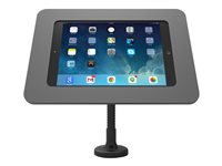 Compulocks Rokku Flex Arm iPad Mini / Galaxy Tab A 8" / S2 8" Counter Top Kiosk Black - Boîtier - Anti-vol - pour tablette - verrouillable - aluminium de haute qualité - noir - Interface de montage : 100 x 100 mm - montable en surface 159B250MROKB