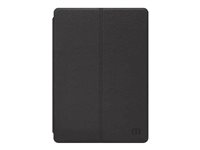 Mobilis Origine - Étui à rabat pour tablette - cuir artificiel - noir - 9.7" - pour Apple 9.7-inch iPad (5ème génération); iPad Air 042042