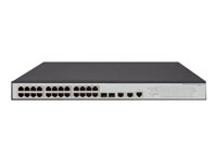 HPE 1950-24G-2SFP+-2XGT-PoE+ - Commutateur - C3 - Géré - 24 x 10/100/1000 (PoE+) + 2 x Gigabit SFP / 10 Gigabit SFP+ + 2 x 10Gb Ethernet - Montable sur rack - PoE+ (370 W) JG962A