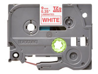 Brother TZe-222 - Rouge sur blanc - Rouleau (0,9 cm x 8 m) 1 cassette(s) ruban laminé - pour Brother PT-D210, D600, H110, P750, P950; P-Touch Cube PT-P300; P-Touch Cube Pro PT-P910 TZE222