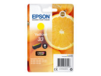 Epson 33 - 4.5 ml - jaune - original - emballage coque avec alarme radioélectrique/ acoustique - cartouche d'encre - pour Expression Home XP-635, 830; Expression Premium XP-530, 540, 630, 635, 640, 645, 830, 900 C13T33444022