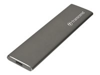 Transcend StoreJet 600 - Disque SSD - 480 Go - externe (portable) - M.2 - USB 3.1 Gen 2 (USB-C connecteur) - gris TS480GSJM600
