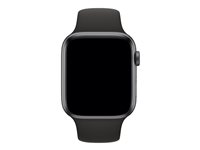 Apple 44mm Sport Band - Bracelet de montre pour montre intelligente - taille S/M & M/L - noir - pour Watch (42 mm, 44 mm, 45 mm) MTPL2ZM/A