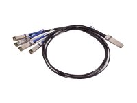 Mellanox LinkX Passive Copper Hybrid ETH - Câble réseau - SFP28 (M) pour QSFP28 (M) - 2.5 m - SFF-8402/SFF-8665/SFF-8431/SFF-8432/IEEE 802.3bj/IEEE P802.3by - passif - noir MCP7F00-A02A