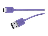 Belkin MIXIT - Câble USB - USB (M) pour USB-C (M) - USB 2.0 - 1.83 m - connecteur C réversible - violet F2CU032BT06-PUR