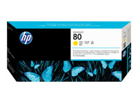 HP 80 - 17 ml - jaune - tête d'impression avec nettoyeur - pour DesignJet 1050c, 1050c plus, 1055cm, 1055cm plus C4823A