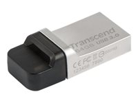 Transcend JetFlash 880 - Clé USB - 64 Go - USB 3.0 / micro USB - argent TS64GJF880S