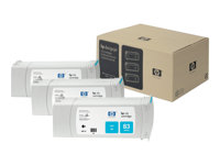 HP 83 - Pack de 3 - cyan - originale - cartouche d'encre - pour DesignJet 5000, 5000ps, 5000ps uv, 5000uv, 5500 uv, 5500ps, 5500ps uv C5073A