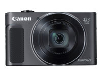 Canon PowerShot SX620 HS - Appareil photo numérique - compact - 20.2 MP - 1080p / 30 pi/s - 25x zoom optique - Wi-Fi, NFC - noir 1072C002