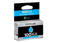 Lexmark Cartridge No. 100XLA - À rendement élevé - cyan - originale - cartouche d'encre - pour Lexmark Prevail Pro704, Value Ink Prevail Pro709, Value Ink Prospect Pro209 14N1093